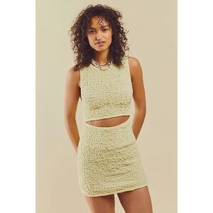 Free People Scarlett Solid Mini Dress, Black, Size Large